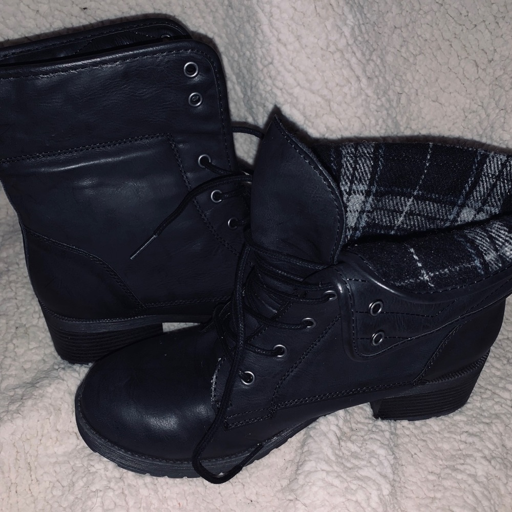 Black Lace Up Booties